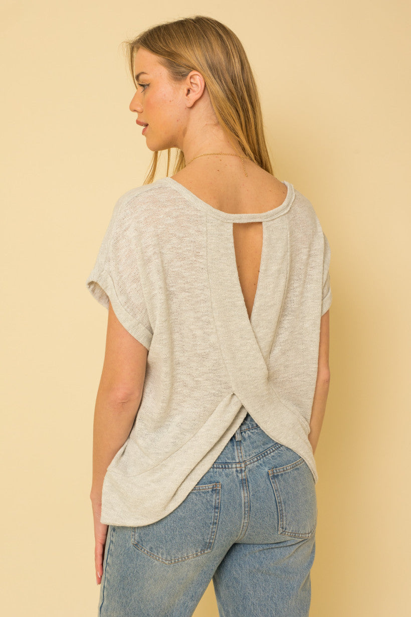 Open Back Criss Cross Tee