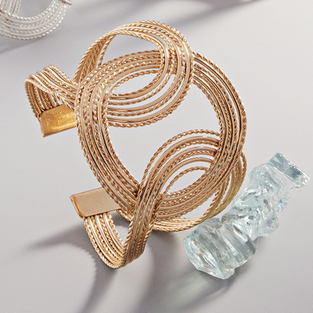 Circle Cutwork Cuff Bracelet