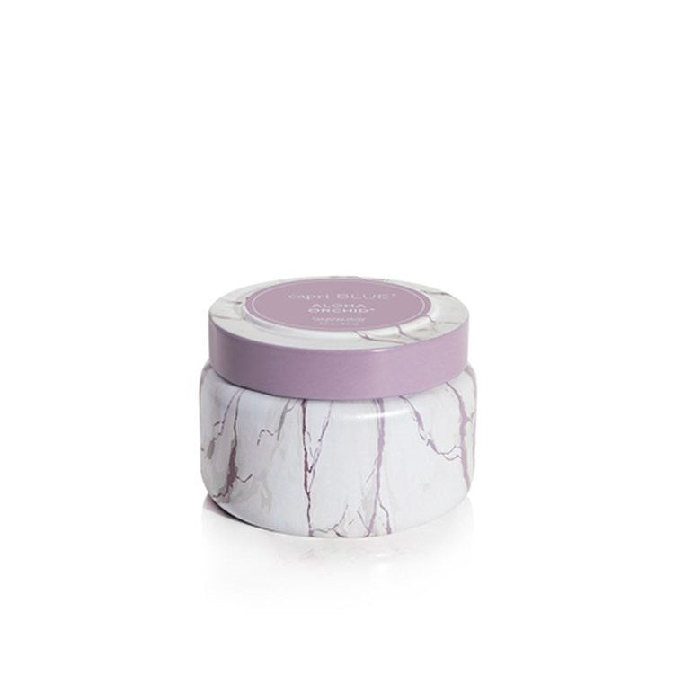 8.5 oz Marble Travel Tin Candle, Aloha Orchid