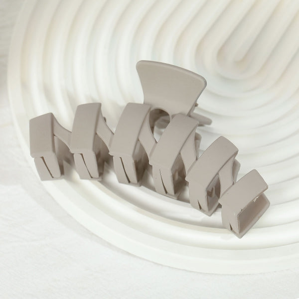 Zig Zag Hair Claw Clip, Grey