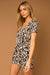 Abstract Printed Faux Wrap Knit Romper