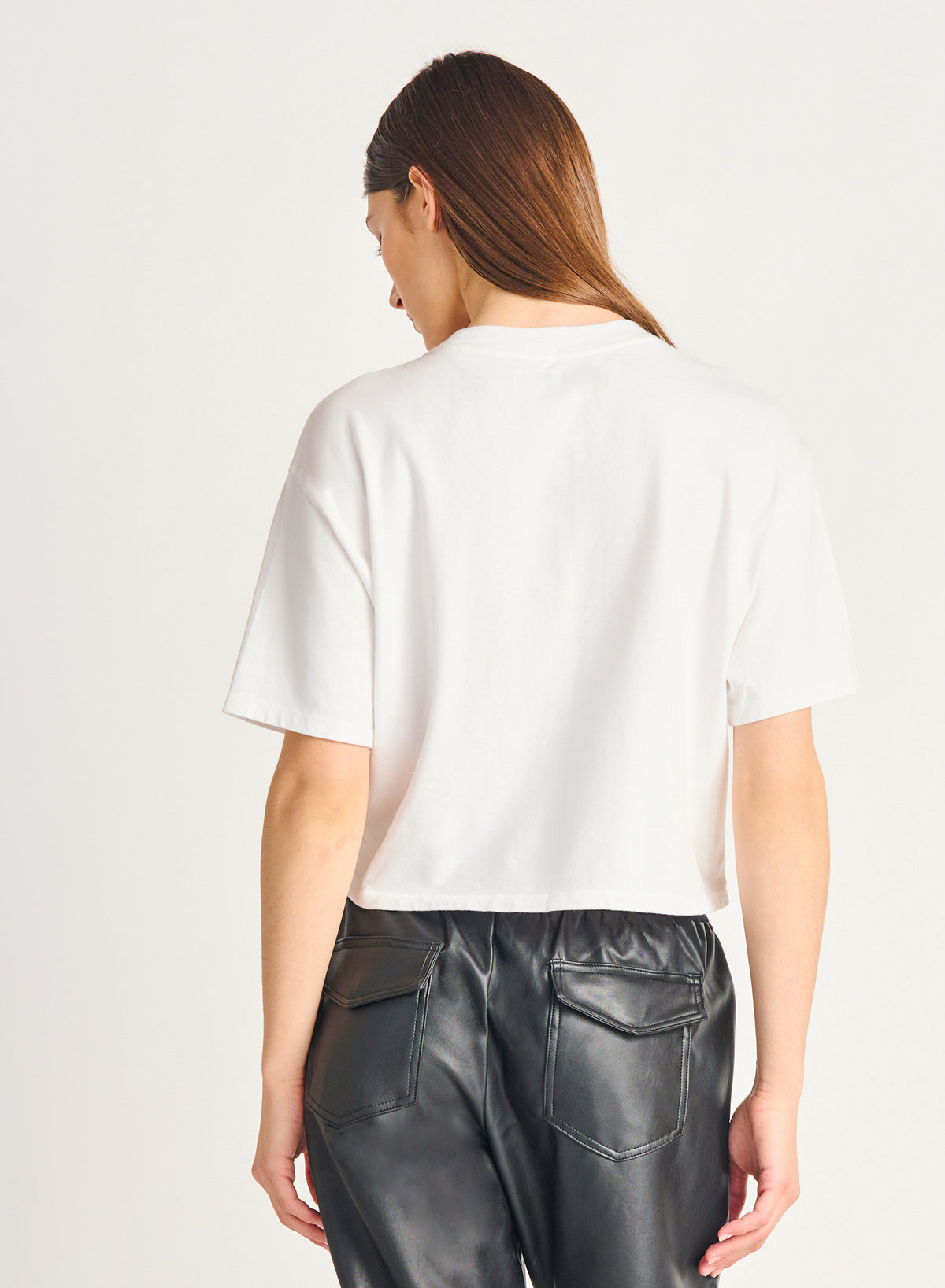 Boxy Short Sleeve Basic Tee, White