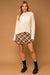 Ribbed Neck Lightweight Oversized Sweater