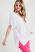 Oversized V Neck Tee, Off White
