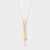 Textured Metal Bar Pendant Long Necklace, Gold/Silver