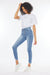 Button Rise 11.25" Frayed Skinny Jean