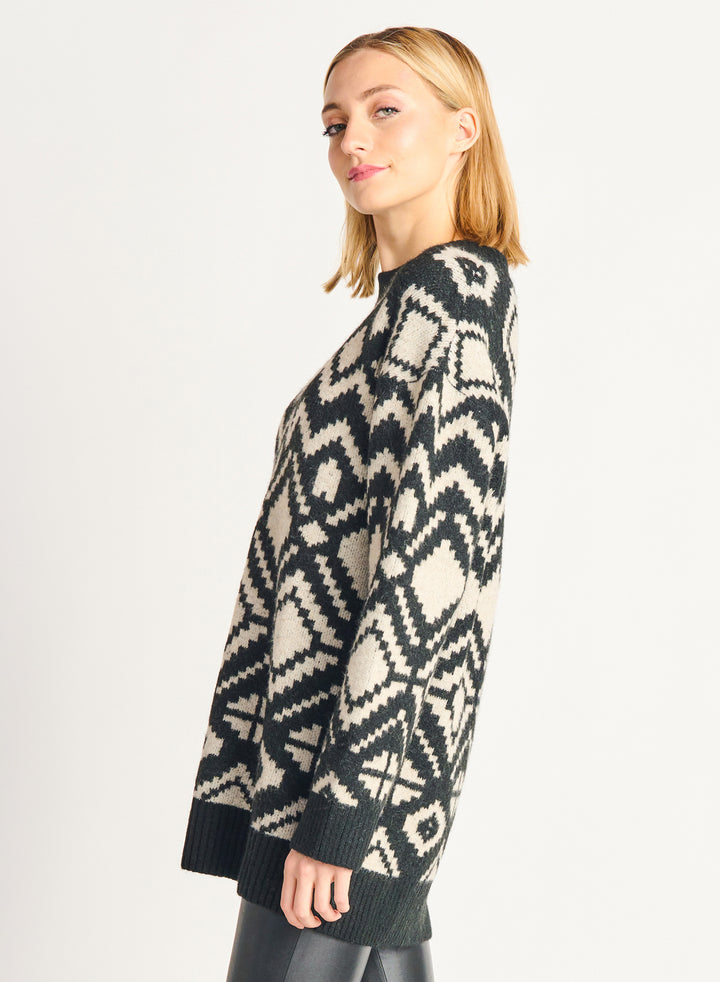 Longline Jacquard Sweater