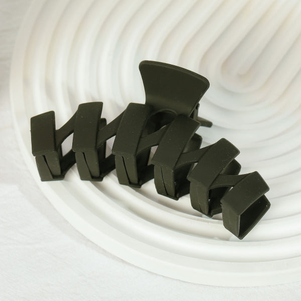Zig Zag Hair Claw Clip, Black
