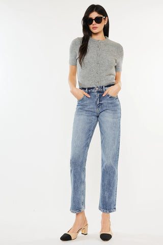 Finished Hem Straight Leg Jean