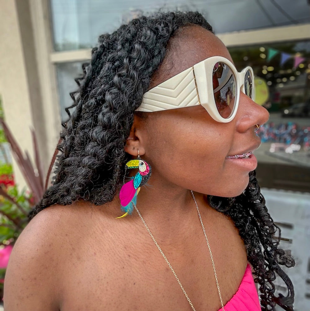 Oval Thick Arm Sunglasses