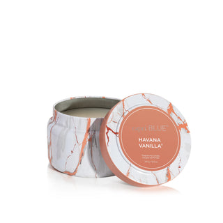 Capri Blue Candle Havana Vanilla Modern Marble Travel Tin 8.5oz
