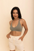 Rib Knit Lace Racerback Bralette, Sage