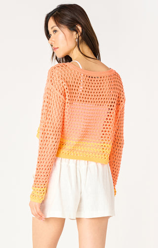 Orange Sunset Crochet Sweater