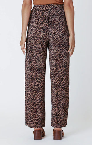Flowy Wide Leg Lightweight Pants Cheetah Print
