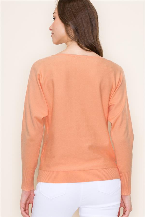 Super Soft Boatneck Sweater, Apricot