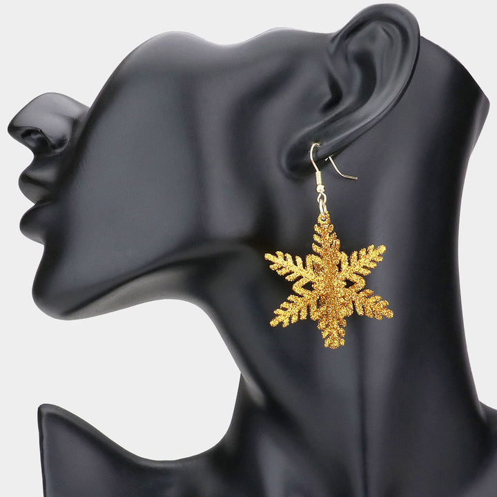 Sparkle Snowflake Statement Earring