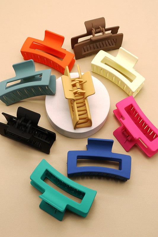 Large Open Matte Hair Claw Clip