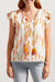 Flutter Sleeve Blouse w/ Tassels