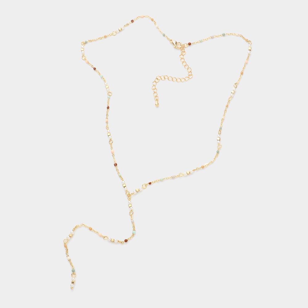 Beaded Y Style Necklace