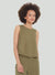 Round Neck Tank w/ Back Slit