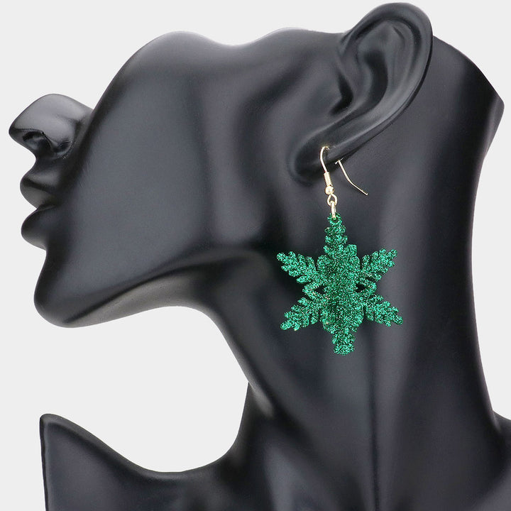 Sparkle Snowflake Statement Earring