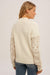 Fair Isle Sleeve Mock Neck Button Down Cardigan